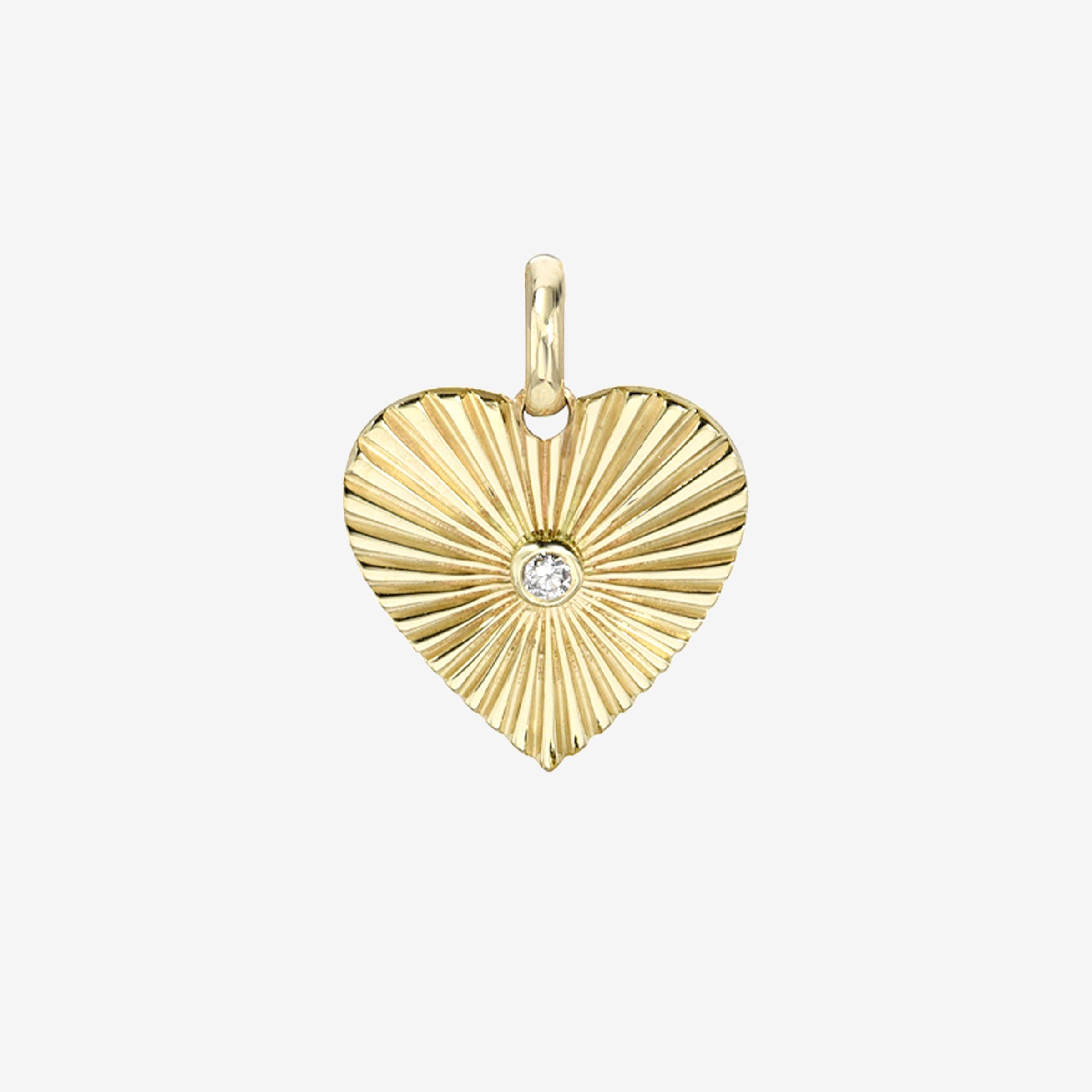 Dije de corazón One Love pequeño en oro de 14K, foto 1