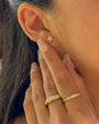Anillo de cúpula Starburst en oro de 14K, foto 3