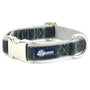 Smoke Gray Velvet Essential Buckle Martingale Dog Collar, photo 1