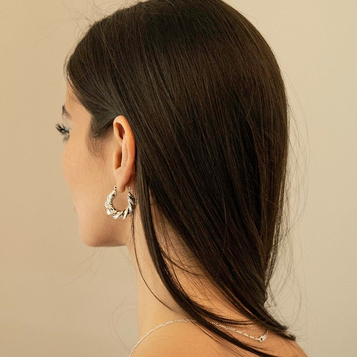 Aretes de aro Bold Twist, foto 2