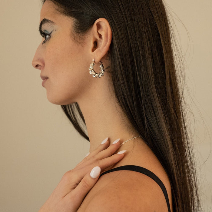 Aretes de aro Bold Twist, foto 3