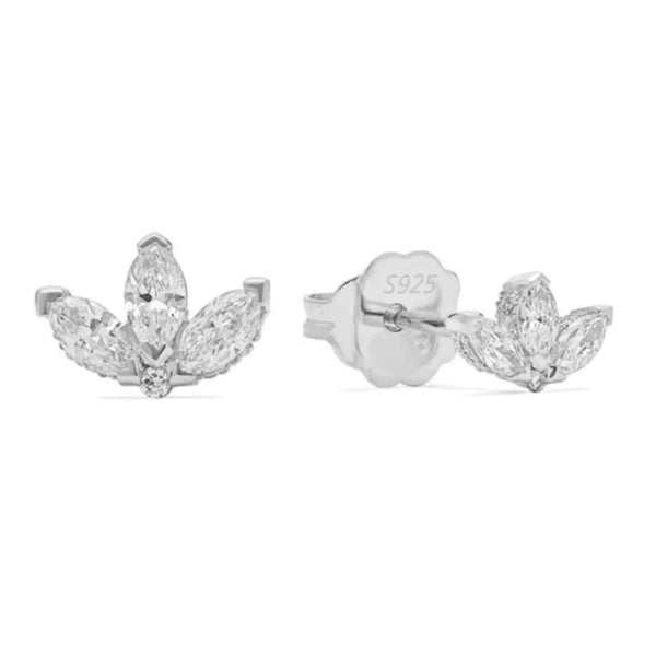 Solis Golden Blossom Cubic Zirconia Stud Earrings, photo 3