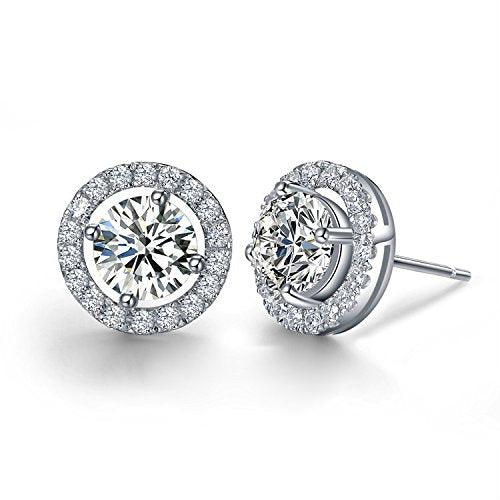 Aretes de botón de zirconia cúbica Hope, foto 1