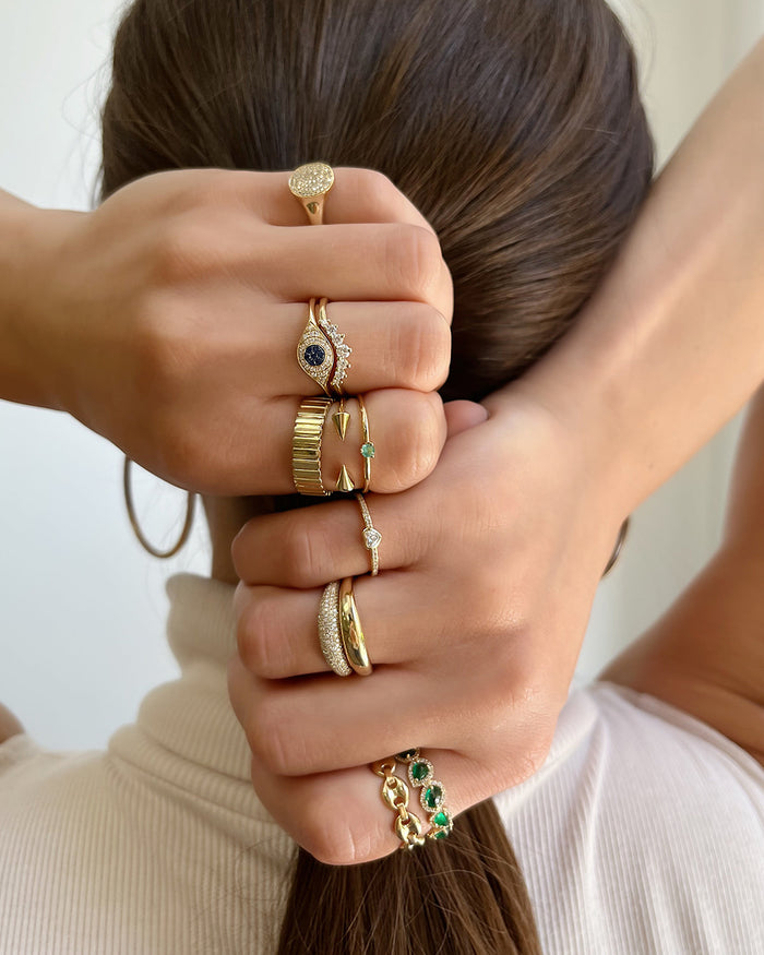 14K Gold Dome Band Ring, photo 8