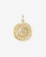 Dije medallón de sol con diamante en oro de 14K, foto 1