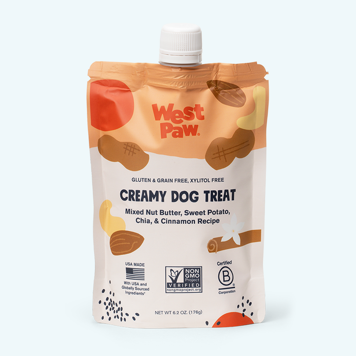 Nut Butter, Sweet Potato and Chia Creamy Dog Treat
