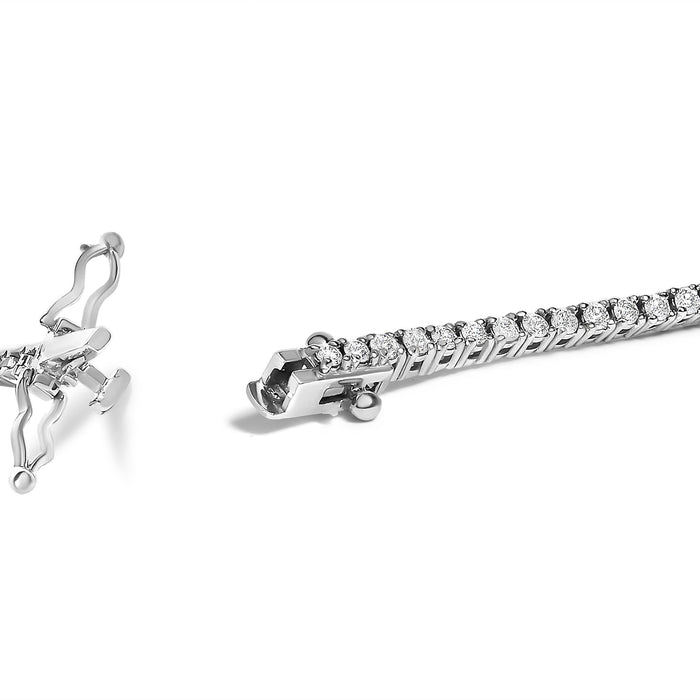 Pulsera tenis clásica con diamantes de 1 1/2 ct. p.t. en oro blanco de 14K, foto 2