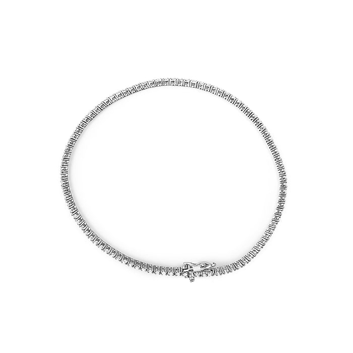 Pulsera tenis clásica con diamantes de 1 1/2 ct. p.t. en oro blanco de 14K, foto 4
