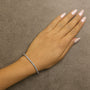 4 Ct. T.W. Alternating White and Blue Lab-Grown Diamond Tennis Bracelet in 14K White Gold, photo 3