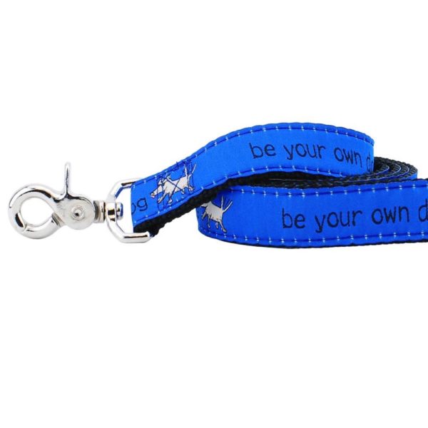 Correa de listón para perro Be Your Own Dog Teddy The Dog Blue, 1 pulg. de ancho, foto 1