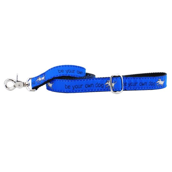 Correa de listón para perro Be Your Own Dog Teddy The Dog Blue, 1 pulg. de ancho, foto 2