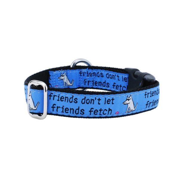 Collar martingala con hebilla para perro Friends Don't Let Friends Fetch Teddy The Dog Essential, 1 pulg. de ancho, foto 1