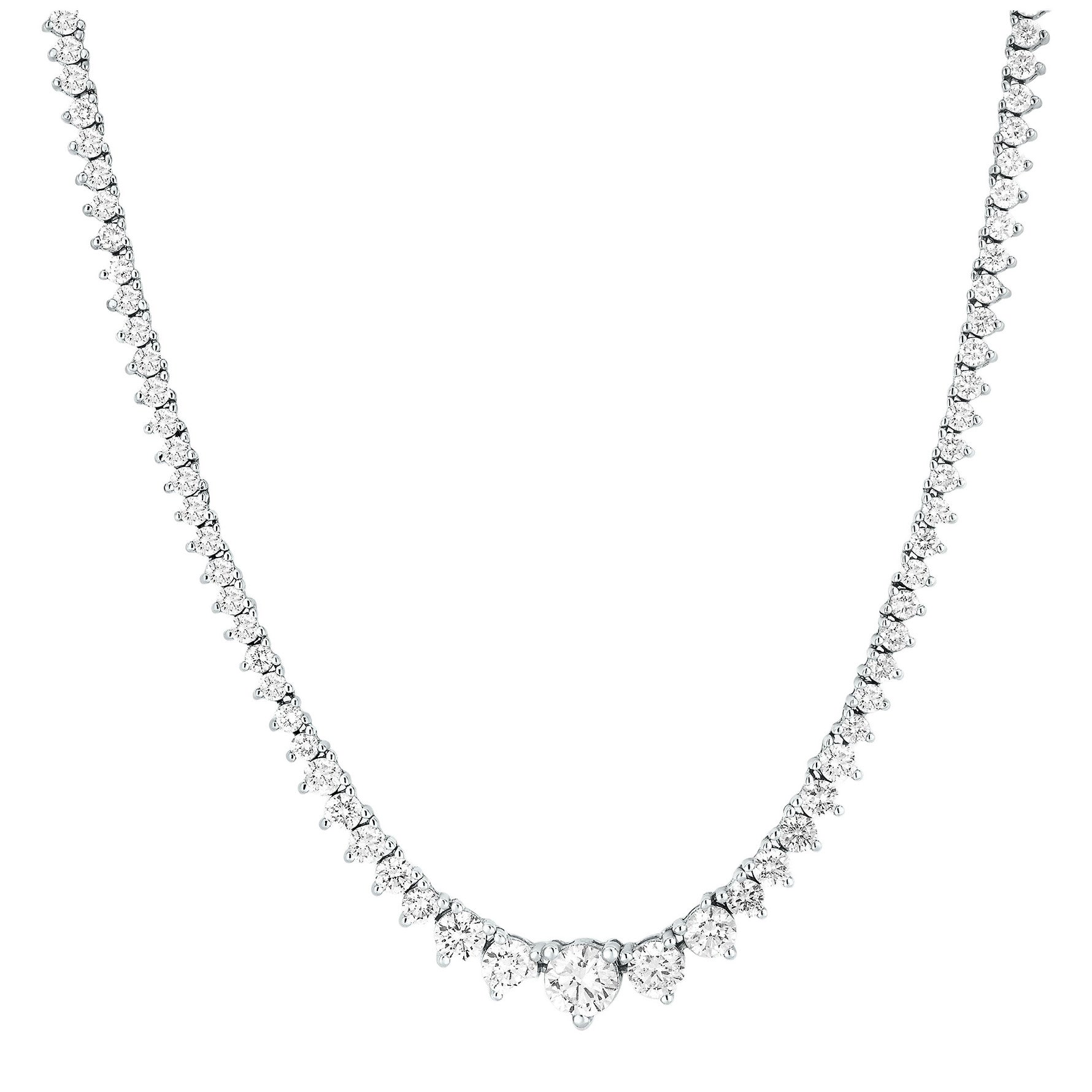 15 CTW Lab-Created Moissanite Necklace in Gold-Plated Brass, photo 1