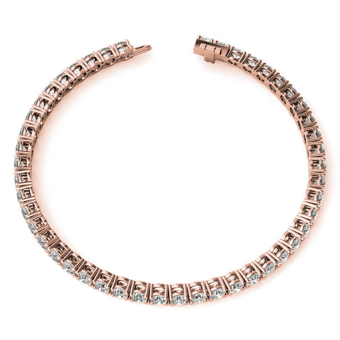 6 Ct DEW Lab-Created Moissanite Tennis Bracelet, Gold-Plated, photo 11