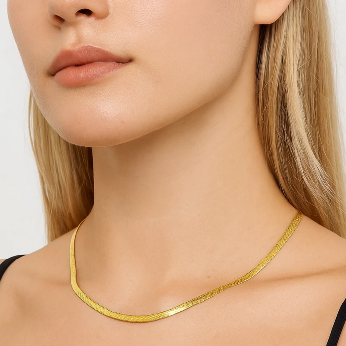 Eliana Gold Snake Chain Necklace, photo 6