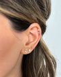 14K Gold Tiny Lightning Bolt Stud Earring, photo 4