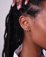 Aretes de botón Toi et Moi de diamantes en oro de 14K, foto 6