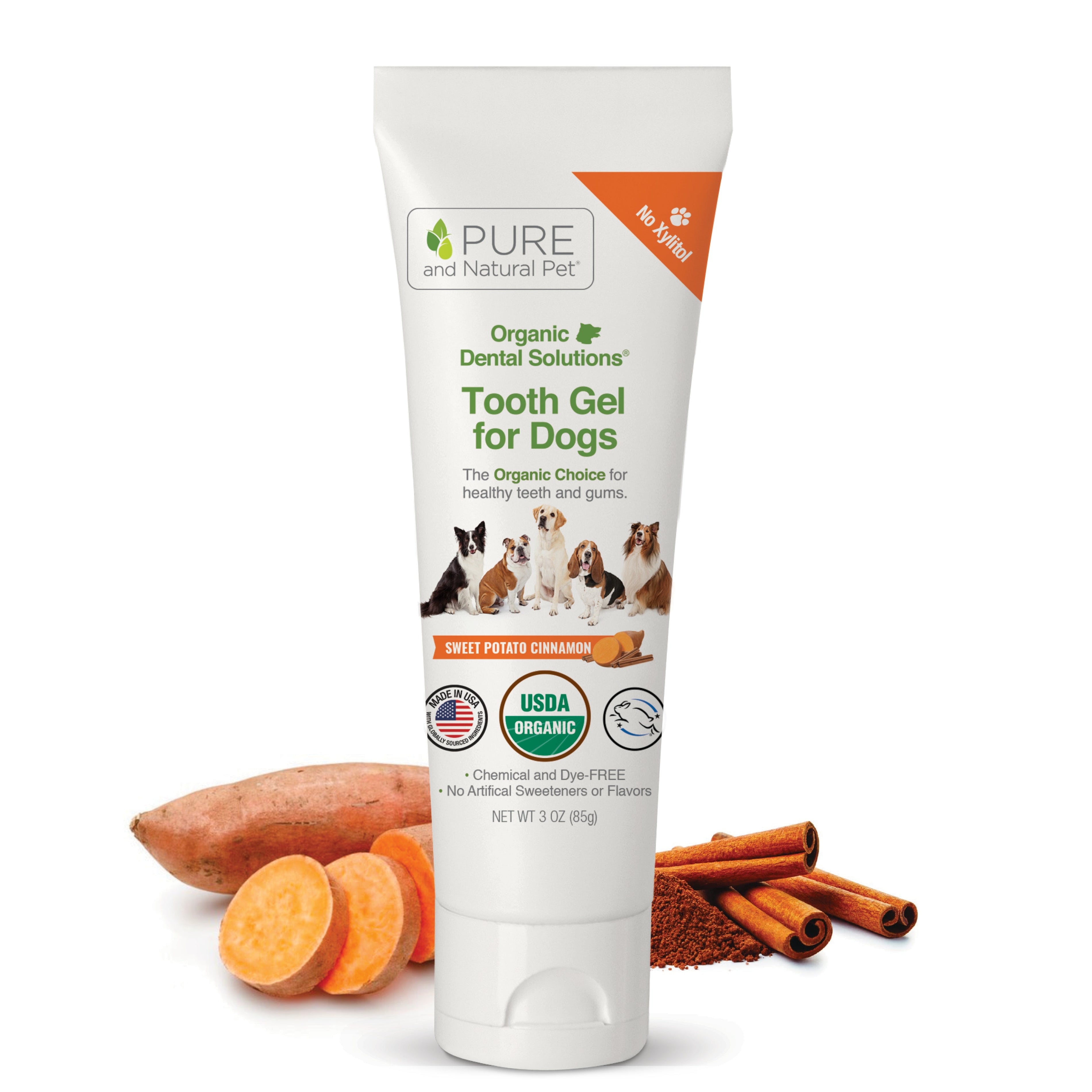 Tooth Gel for Dogs, Sweet Potato and Cinnamon