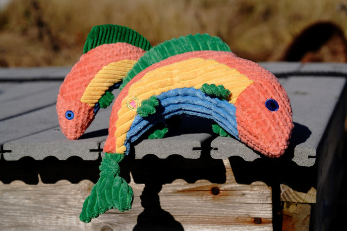 Raucous Rainbow Trout Knottie Plush Dog Toy, photo 8
