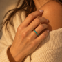 Green Cubic Zirconia Eternity Ring, photo 2