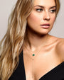 14K Gold Diamond Free Form Emerald Necklace, photo 5