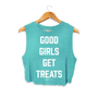 Good Girls Get Treats Crop Top in teal
