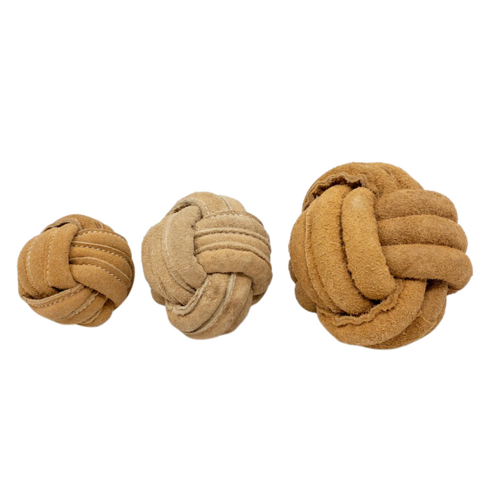 Huggle-Hide Natural Leather Ball Dog Toys, 2 Pack, photo 2