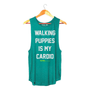 Walking Puppies is My Cardio Women's Sleeveless Tank in mermaid