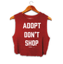 Adopt Don't Shop Crop Top in maroon