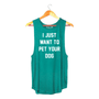 I Just Want to Pet Your Dog Women's Sleeveless Tank in mermaid