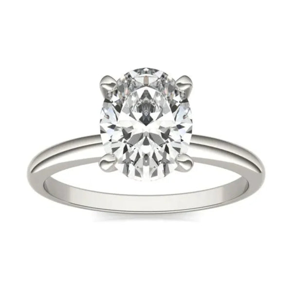 2.00 CTW Oval Lab-Grown Diamond Engagement Ring in 14K Gold, photo 1