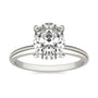 Anillo de compromiso con diamante ovalado cultivado en laboratorio de 2.00 CTW en oro de 14K, foto 1