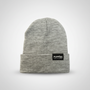 Puppies Make Me Happy Reversible Hipster Beanie in light grey