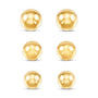 Three-Size Ball Stud Earring Set in 14K Yellow Gold, photo 3