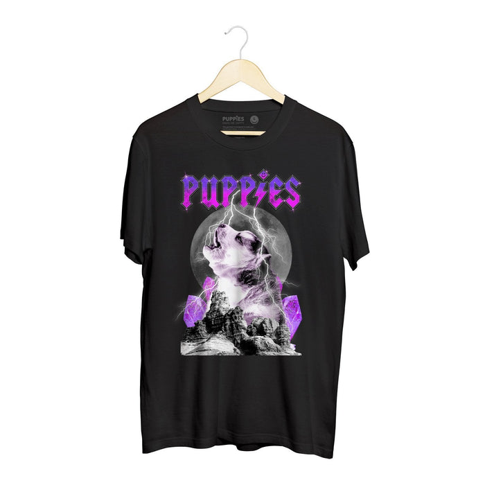 Pup Rock Unisex Tee in alien purple