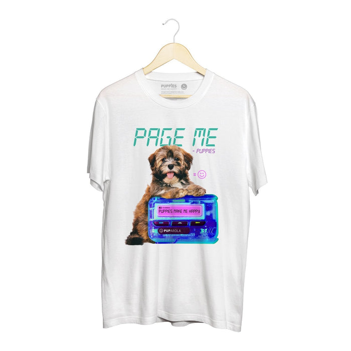 Page Me Unisex Tee in white