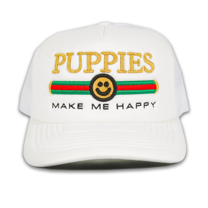 Pup Lux Metallic Gold Puff Trucker Hat
