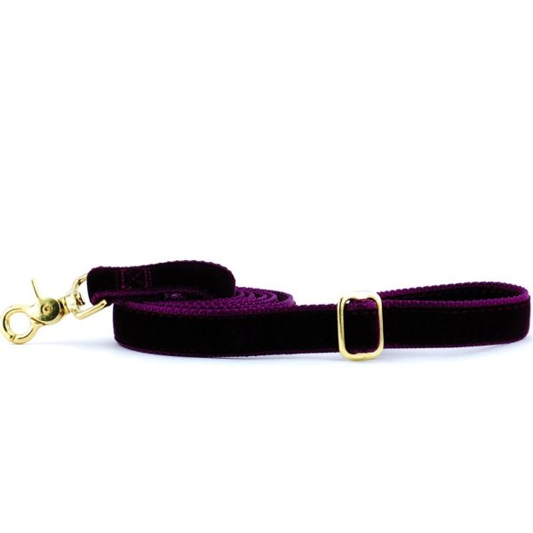 Burgundy Velvet Dog Leash, photo 3