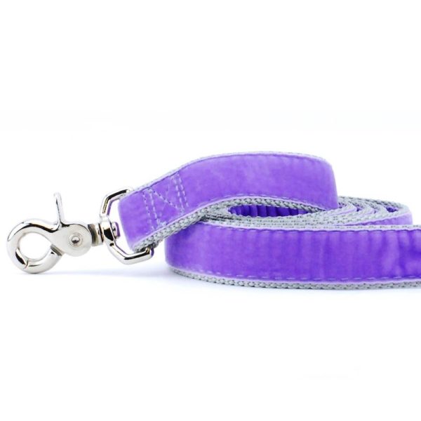 Lavender Velvet Dog Leash, photo 1