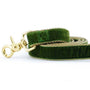 Moss Green Velvet Dog Leash, photo 1