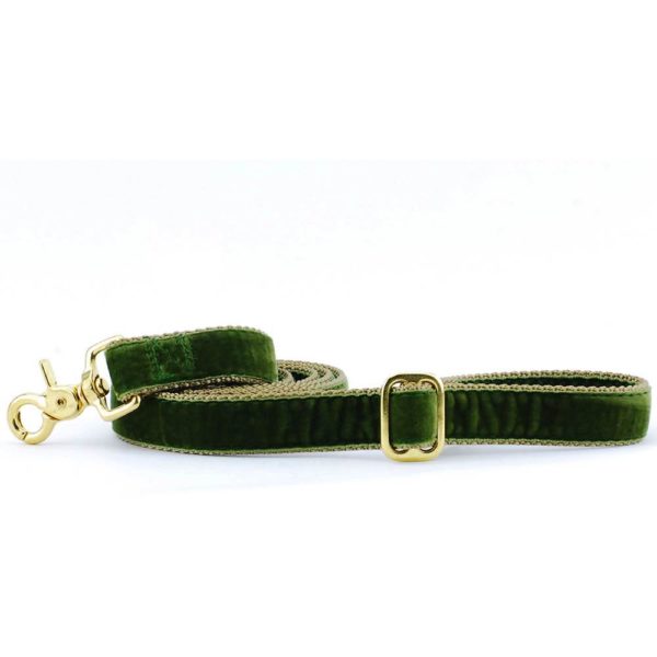 Moss Green Velvet Dog Leash, photo 3