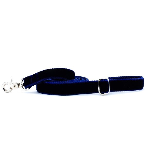 Navy Velvet Dog Leash, photo 3
