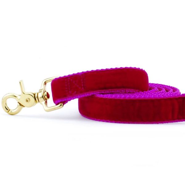 Raspberry Velvet Dog Leash, photo 1
