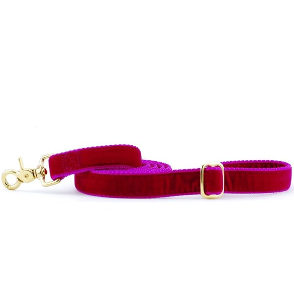 Raspberry Velvet Dog Leash, photo 3