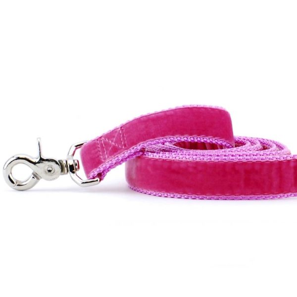 Rose Pink Velvet Dog Leash, photo 1