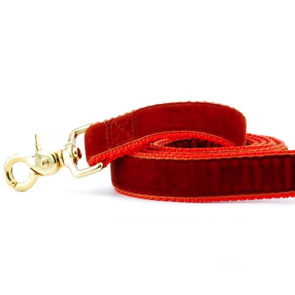 Rust Velvet Dog Leash, photo 1
