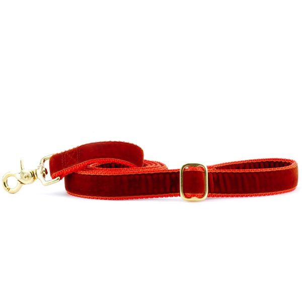 Rust Velvet Dog Leash, photo 3