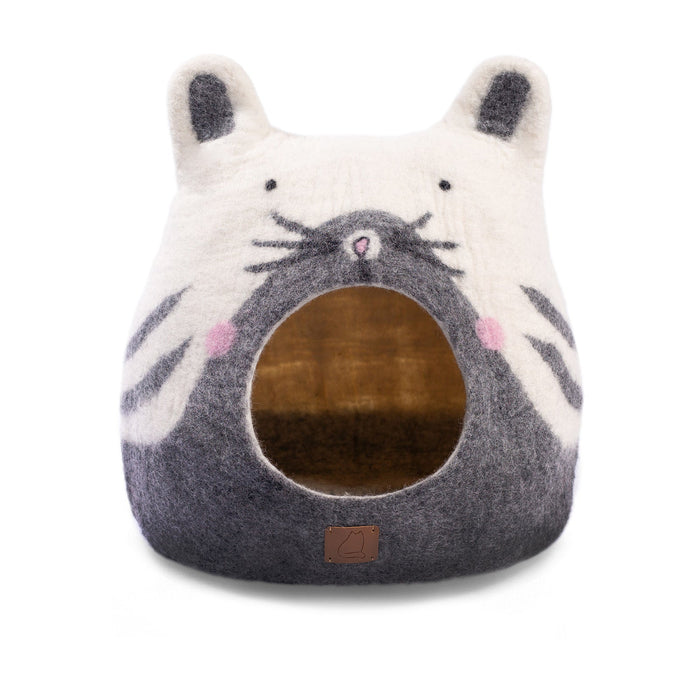 Felted Wool Cat Cave with Ears, Cat Design, photo 4