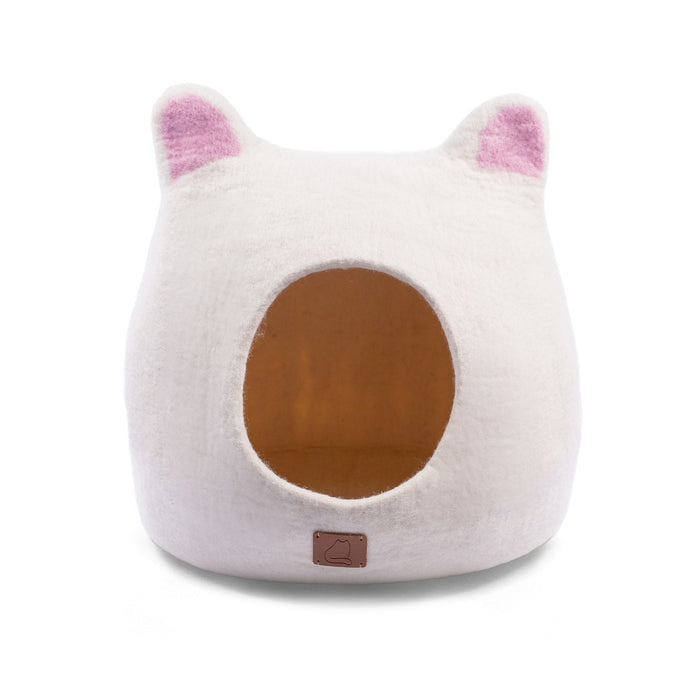 Felted Wool Cat Cave with Ears, Accent Ears Design, photo 4