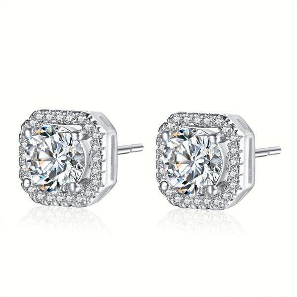 Katlyn Square Crystal Stud Earrings, photo 1